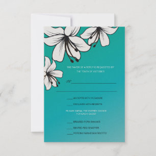 Hibiscus blanco - tarjetas rsvp