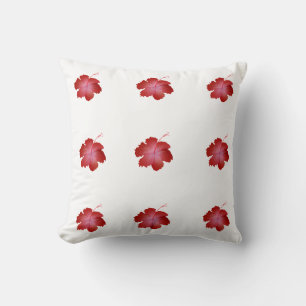 Hibiscus Bloom Tropical - Cojín decorativo cuadrad