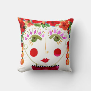 Hibiscus - Chica de jardín gitano Almohada de algo