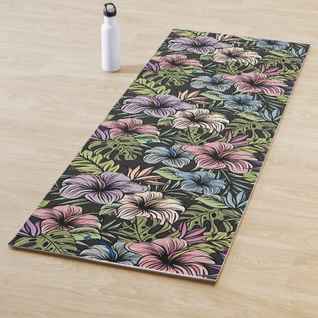 Hibiscus Floral Yoga Mat (In situ)