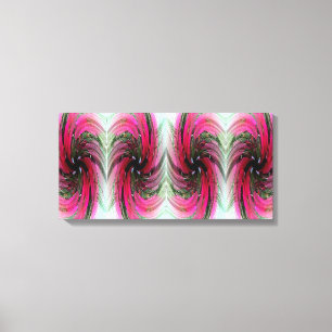 Hibiscus Flower Swirl X 4 Lienzo envuelto