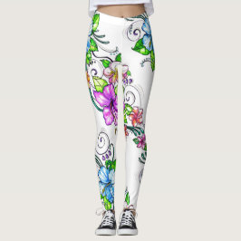 Hibiscus Flowers Leggings