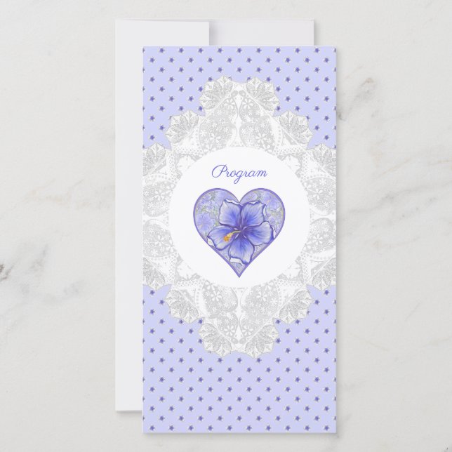 Hibiscus & lace BLUE (Reverso)