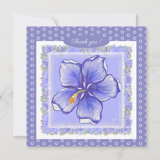 Hibiscus & lace BLUE (Anverso)