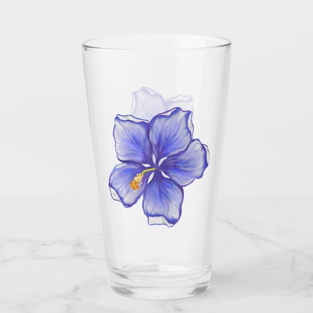 Hibiscus & lace BLUE (Anverso)