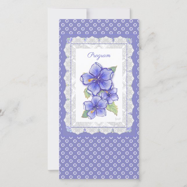 Hibiscus & lace BLUE (Reverso)