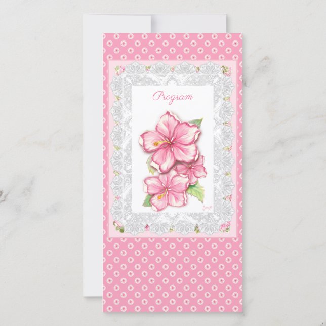 Hibiscus & lace PINK (Reverso)
