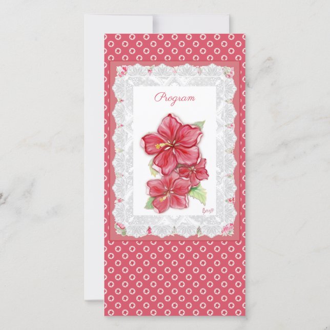 Hibiscus & lace RED (Reverso)