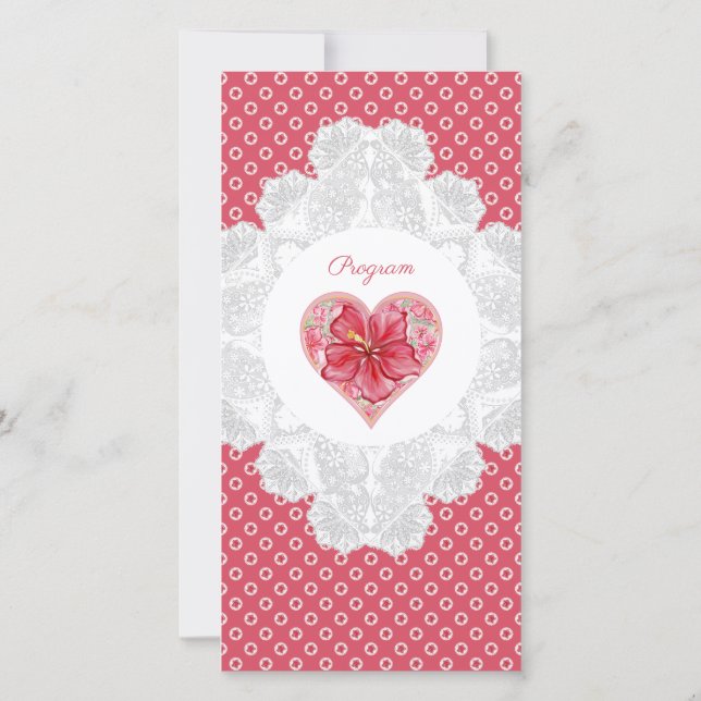 Hibiscus & lace RED (Reverso)