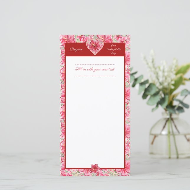 Hibiscus & lace RED (Anverso de pie)