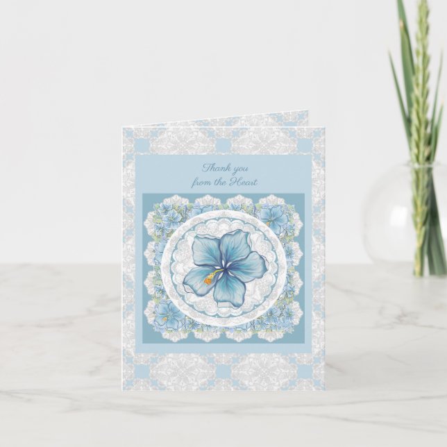 Hibiscus & lace TURQUOISE (Anverso)