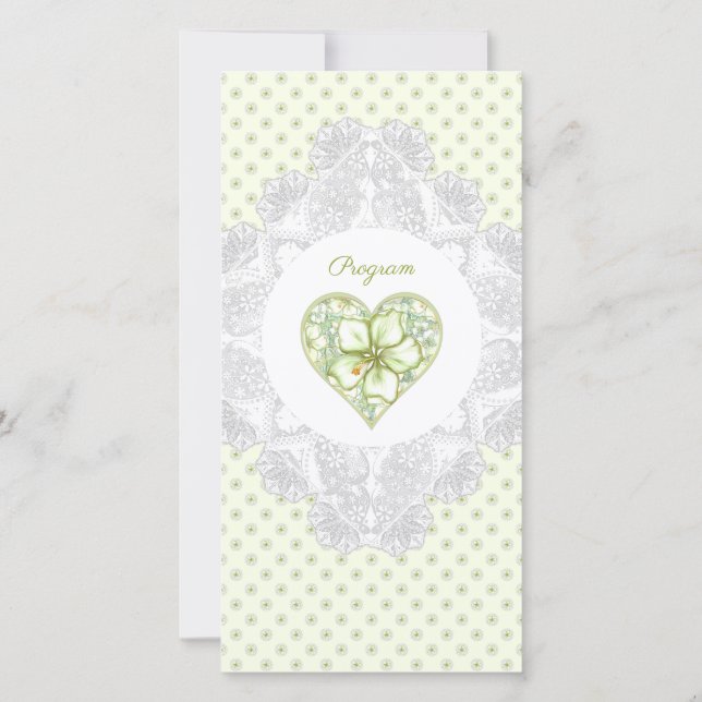 Hibiscus & lace WHITE (Reverso)