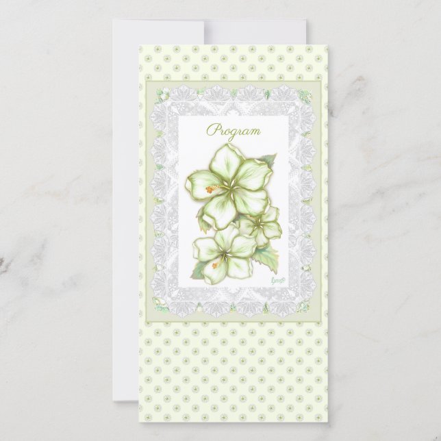 Hibiscus & lace WHITE (Reverso)