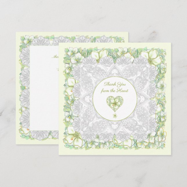 Hibiscus & lace WHITE (Anverso / Reverso)