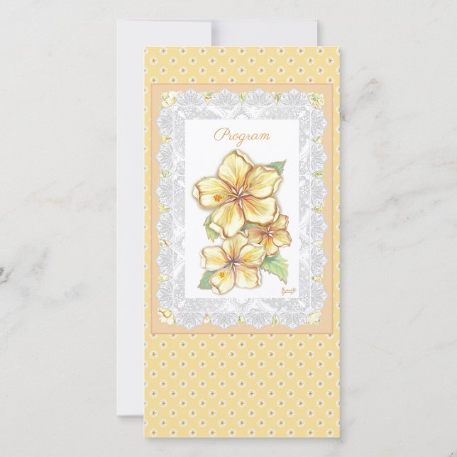 Hibiscus & lace YELLOW (Reverso)