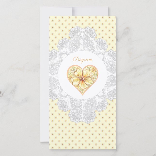 Hibiscus & lace YELLOW (Reverso)