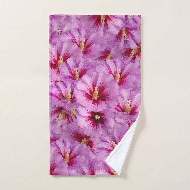 Hibiscus - Patrón de flor Rosa chino (Toalla de mano)