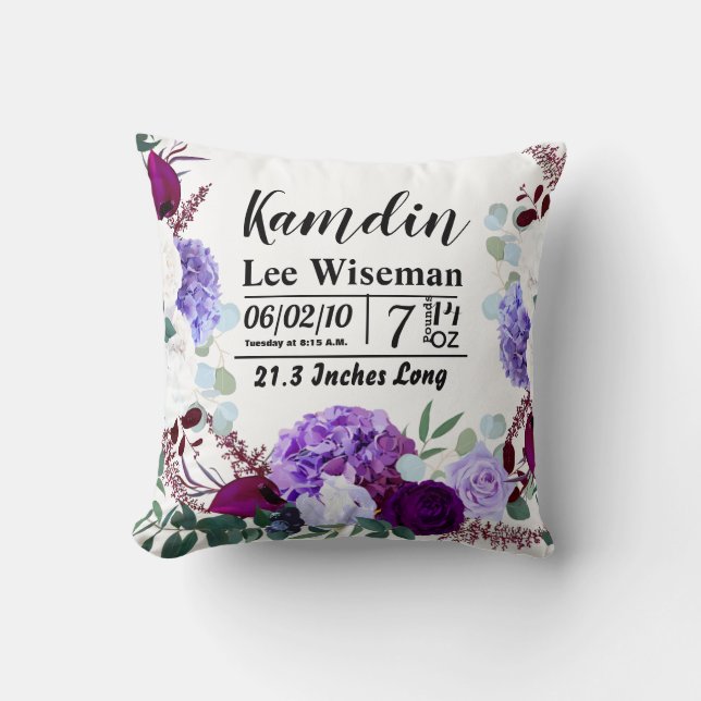 Hibiscus personalizado de la lavadora de almohadas (Anverso)