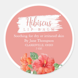 Hibiscus Salve / Balm / Etiqueta de jabón
