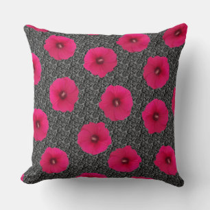 Hibiscus silvestre - Cojín decorativo plateado Mau