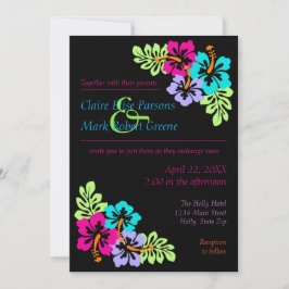 Hibiscus tropical - Invitación a la boda las 5 hor