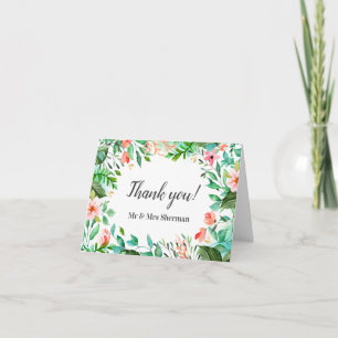 Hibiscus tropical   Tarjeta de agradecimiento al B