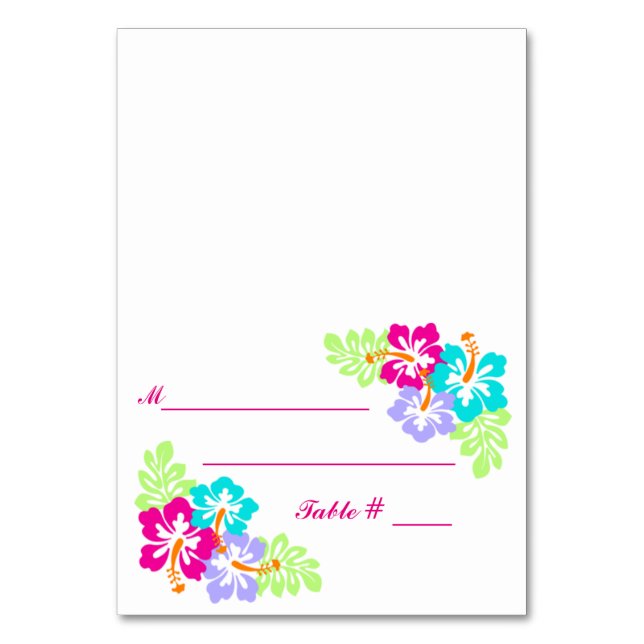 Hibiscus tropical - Tarjeta de Escort (Anverso)