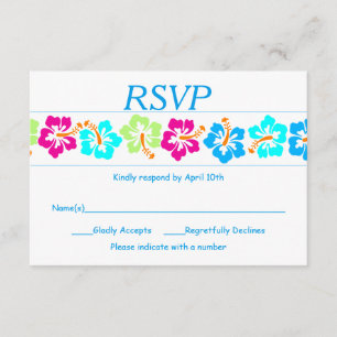 Hibiscus tropical - Tarjeta RSVP