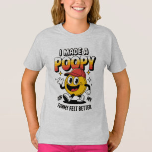 Hice una camiseta de poopia - Gracioso diseño retr