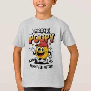 Hice una camiseta de poopia - Gracioso diseño retr