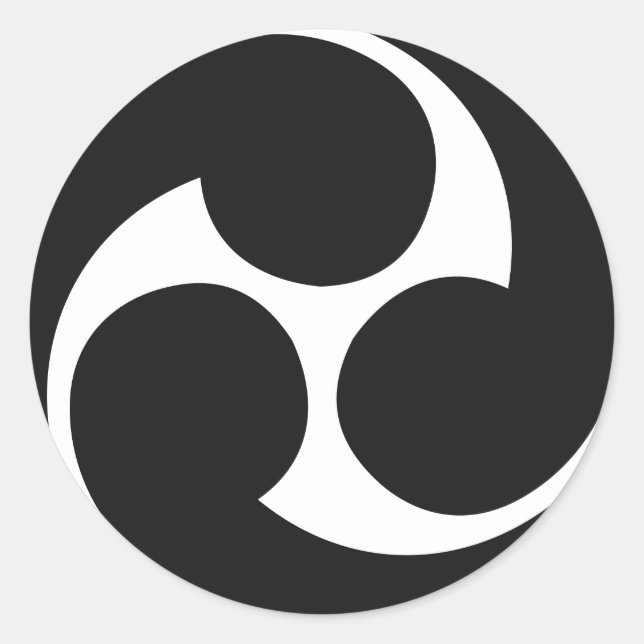 Hidari Mitsudomoe 左 三 つ Pegatina 巴 Taiko (Anverso)