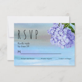 Hidráneas azul acuarela boda floral RSVP