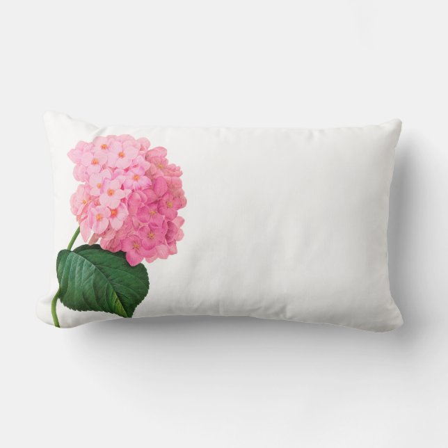 Hidrangea Almohada Lumbar de acento romántico (Anverso)