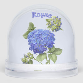Hidrangea Azul Flor Arte Botánico Personalizado