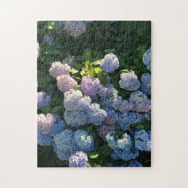 Hidrangea Azul Flores Rompecabezas (Vertical)