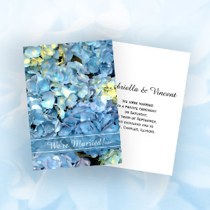 Hidrangea Azul Matrimonio / Invitación de Elopemen