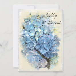 Hidrangea Azul Matrimonio / Invitación de Elopemen