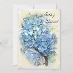 Hidrangea Azul Matrimonio / Invitación de Elopemen