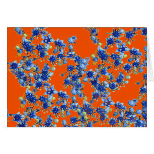 hidrangea naranja y azul