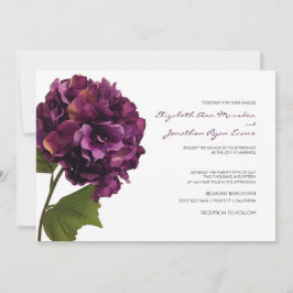 Hidrangea púrpura - invitación a la boda floral