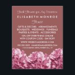 Hidrangea rosa, publicidad en Floristry<br><div class="desc">Hydrangea rosa,  Volante publicitario de Floristry por la tienda de tarjetas de visita.</div>