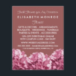 Hidrangea rosa, publicidad en Floristry<br><div class="desc">Hydrangea rosa,  Volante publicitario de Floristry por la tienda de tarjetas de visita.</div>
