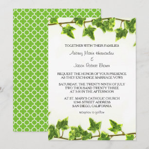 Hiedra Verde - Invitación de Boda