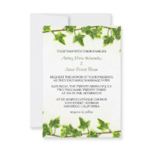 Hiedra Verde - Invitación de Boda 3x5