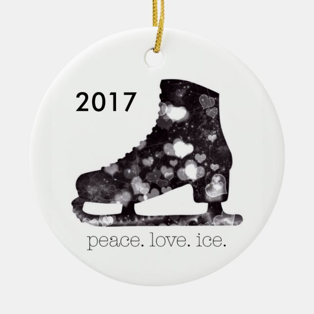 Hielo del amor de la paz del ornamento del (Frente)