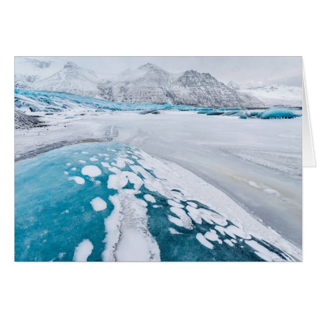 hielo glaciar congelado, Islandia (Anverso (Horizontal))