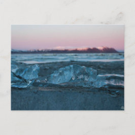 Hielo y montañas, postal