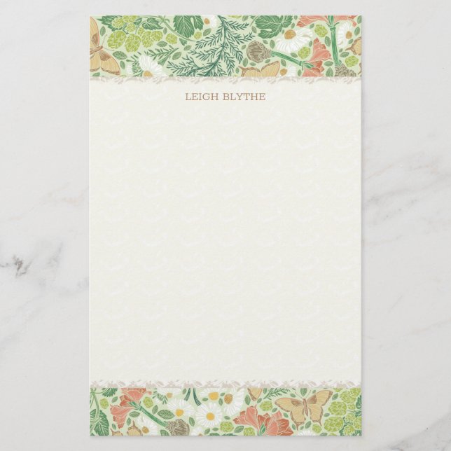 Hierbas, bayas, papelería personalizada de maripos (Anverso)