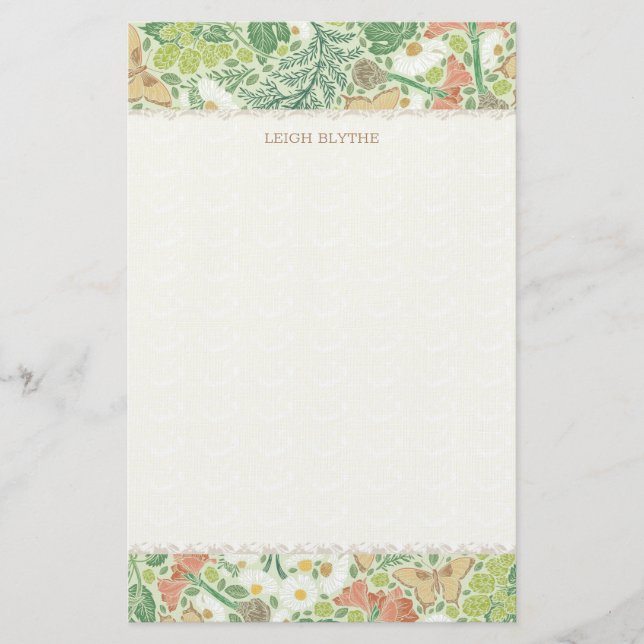 Hierbas, bayas, papelería personalizada de maripos (Anverso)