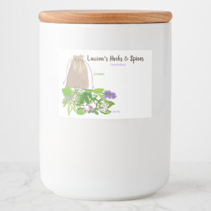 Hierbas de personalizable y etiquetas de especias
